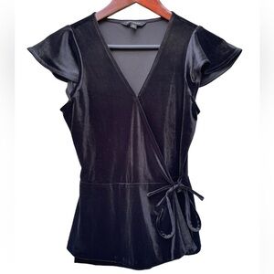 Banana Republic Velvet Peplum Top
